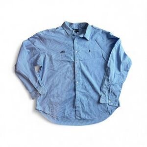Polo Ralph Lauren Men's striped classic fit blue  Button Down Shirt Sz 3XL